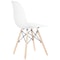 Fabulaxe Plastic DSW Shell Dining Chair with Solid Beech Wooden Dowel Eiffel Legs, White QI003746.WT - alternate 6